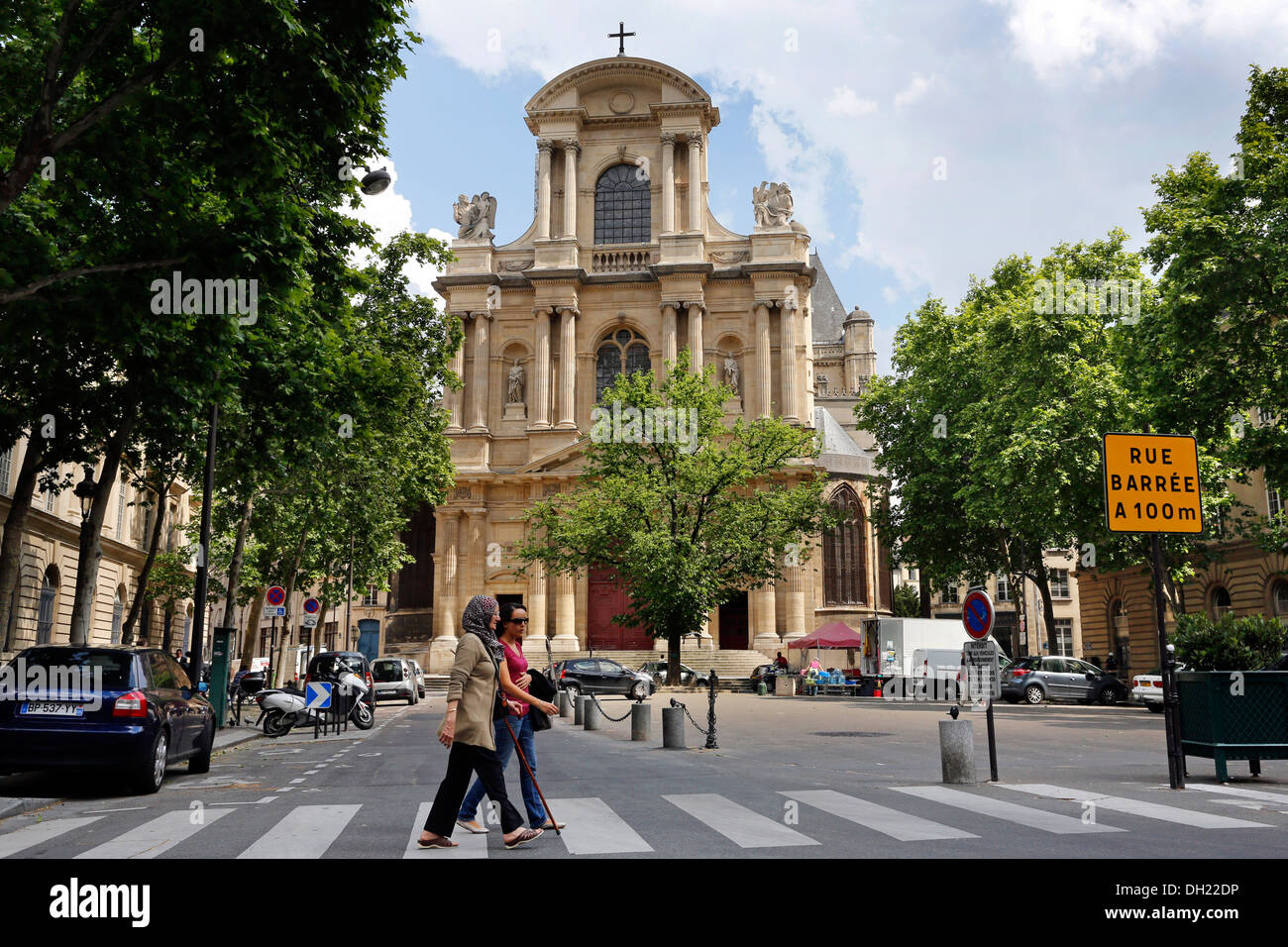 L'église catholique Eglise Saint Gervais, Ville de Paris, France Banque D'Images