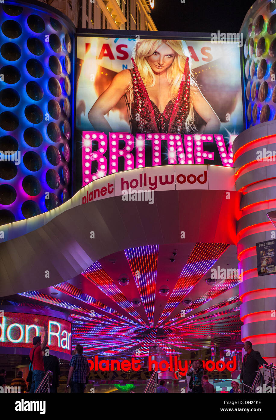 L'affiche du spectacle de Britney Spears au Planet Hollywood Resort à Las Vegas. Banque D'Images