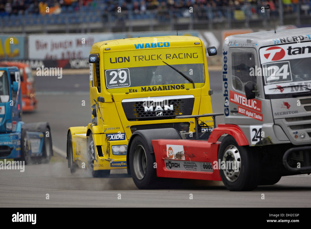 Course de camions sur le circuit du Grand Prix du Nürburgring durant la Truck Grand Prix 2012, Nürburgring, Rhénanie-Palatinat Banque D'Images