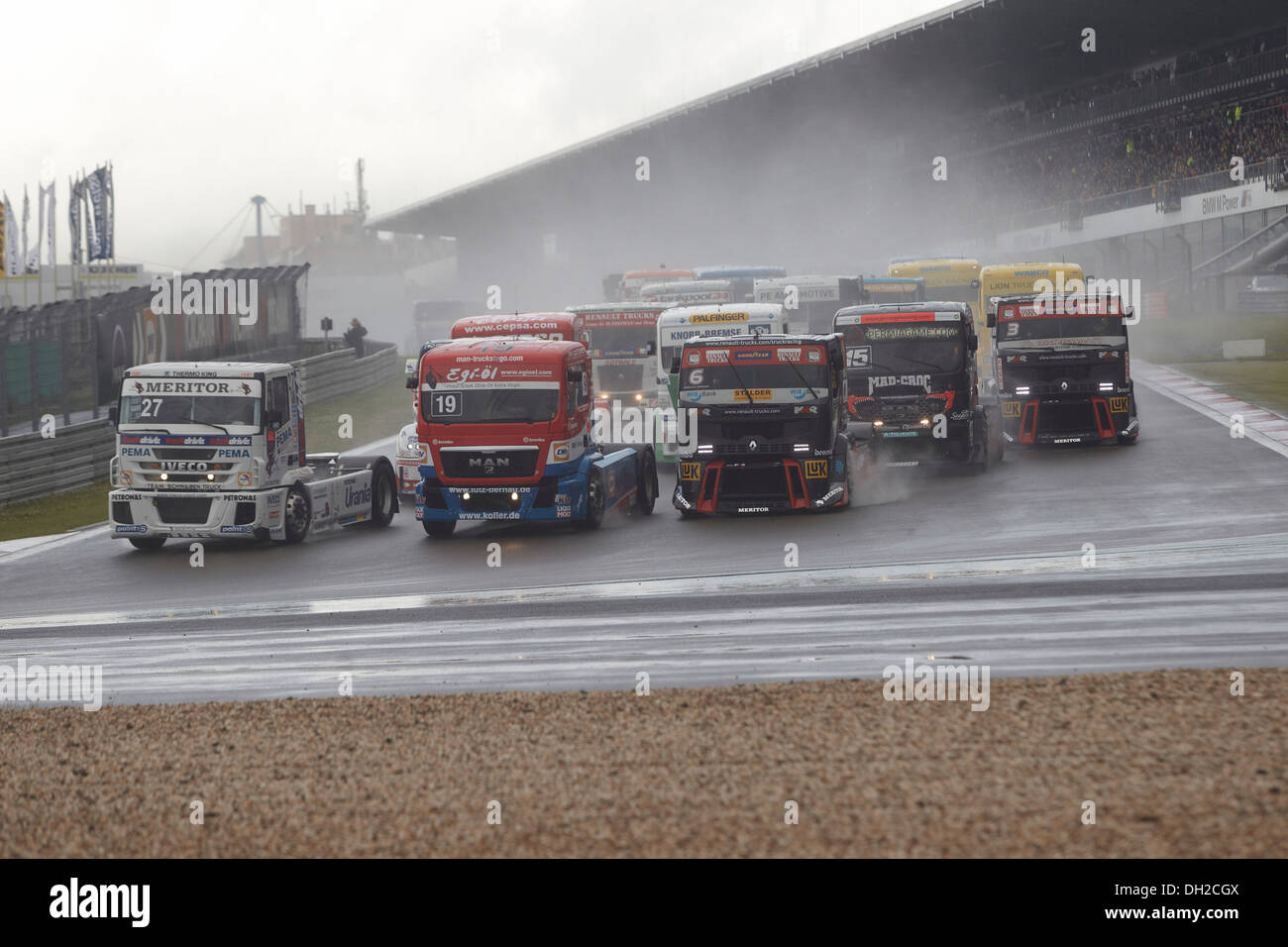 Course de camions sur le circuit du Grand Prix du Nürburgring durant la Truck Grand Prix 2012, Nürburgring, Rhénanie-Palatinat Banque D'Images