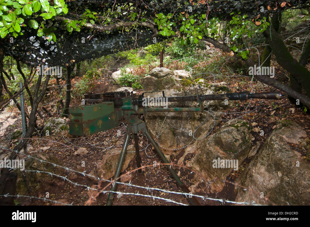 Le KPV-14.5 des armes lourdes est un Soviétique conçu 14,5 x 114 mm-mitrailleuse lourde de calibre, Mleeta, Musée du Hezbollah au Sud, Lebano Banque D'Images