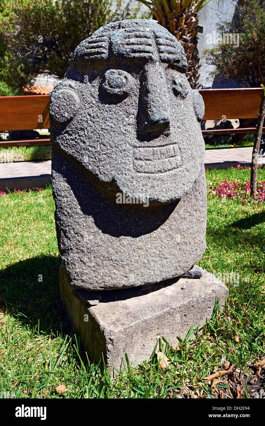Artefacts au Musée Archéologique d'Ancash, Huaraz (Pérou. Banque D'Images