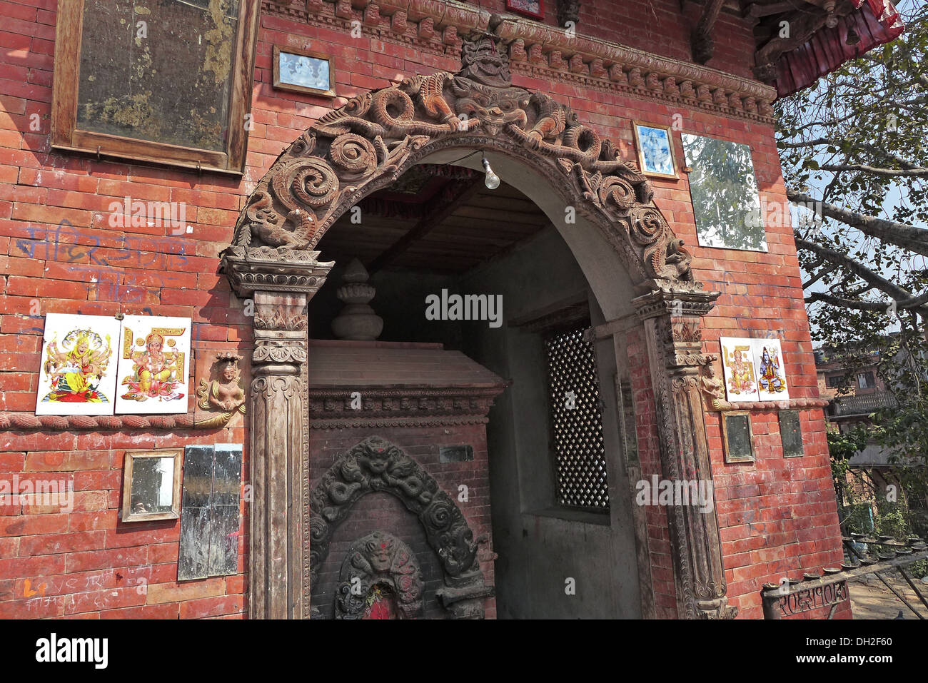 Le Népal Bakhtapur, une ville historique dans la vallée de Katmandou et l'UNESCO World Heritage site. Banque D'Images