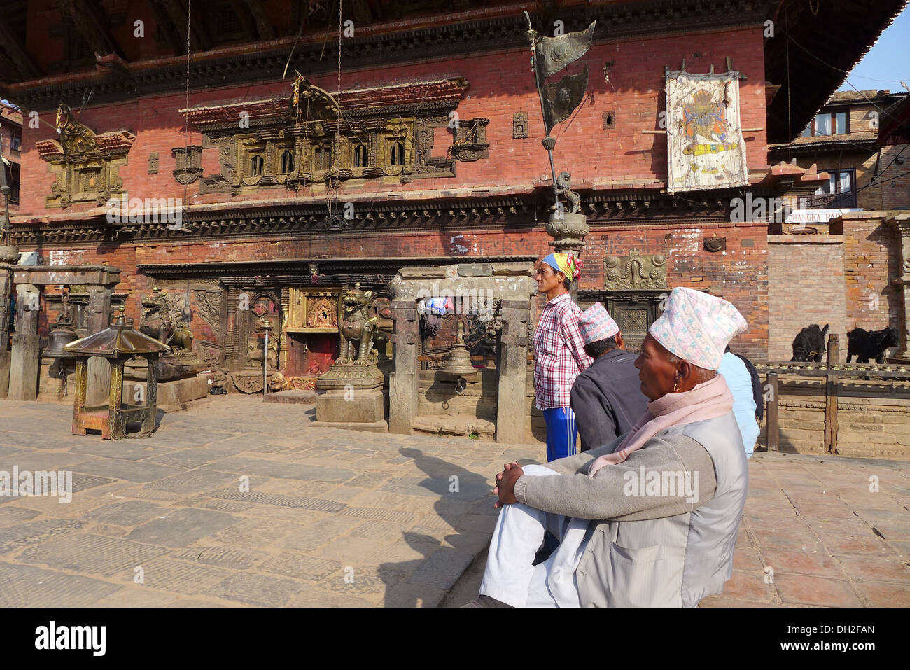 Le Népal Bakhtapur, une ville historique dans la vallée de Katmandou et l'UNESCO World Heritage site. Banque D'Images