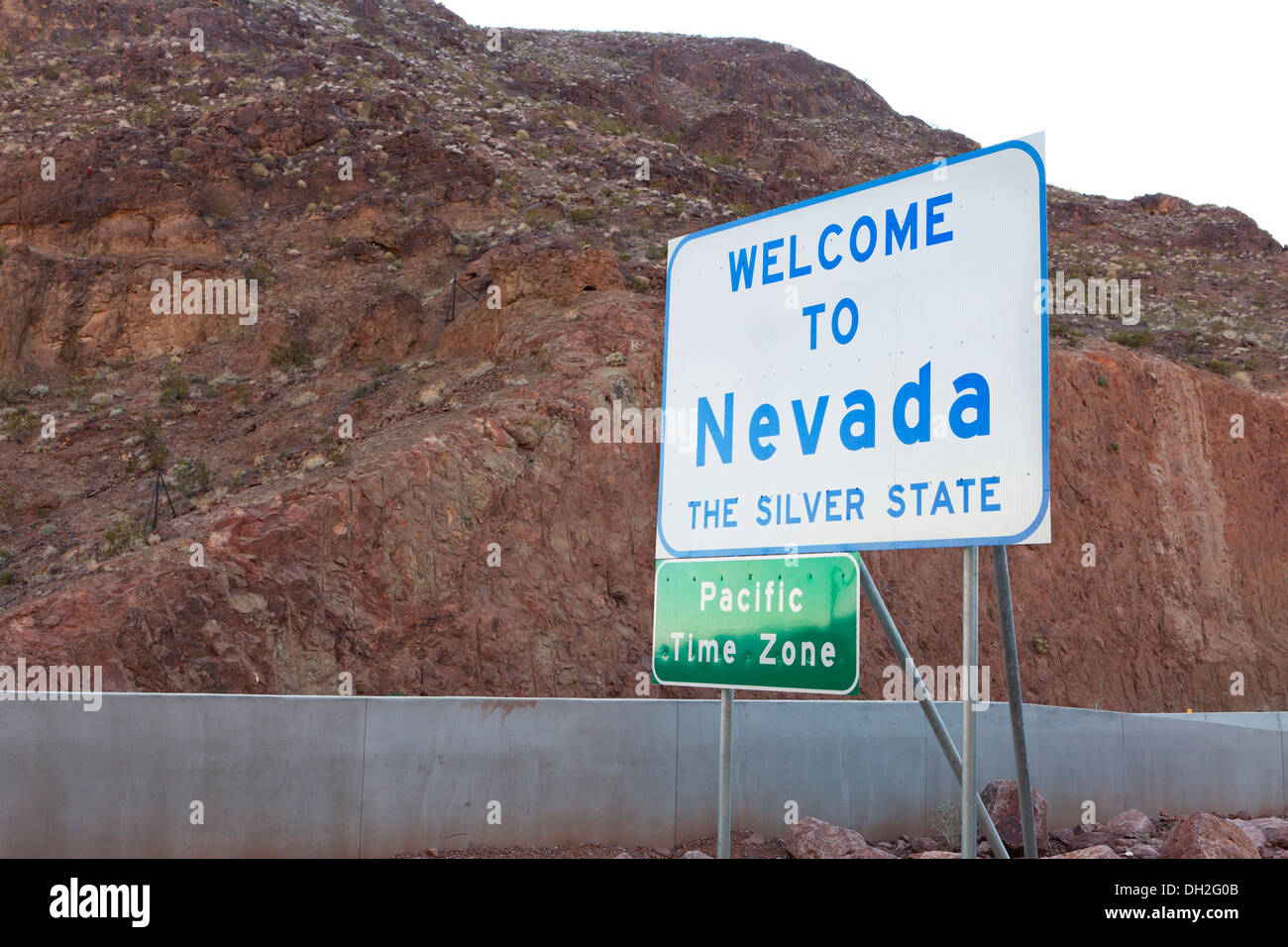 Bienvenue à signer l'état du Nevada Banque D'Images