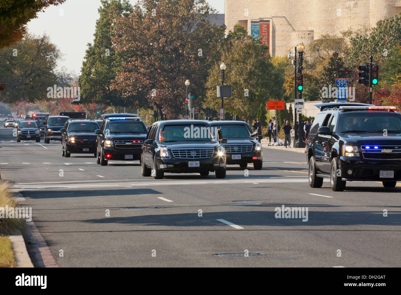 Cortège présidentiel US - Washington, DC USA Banque D'Images