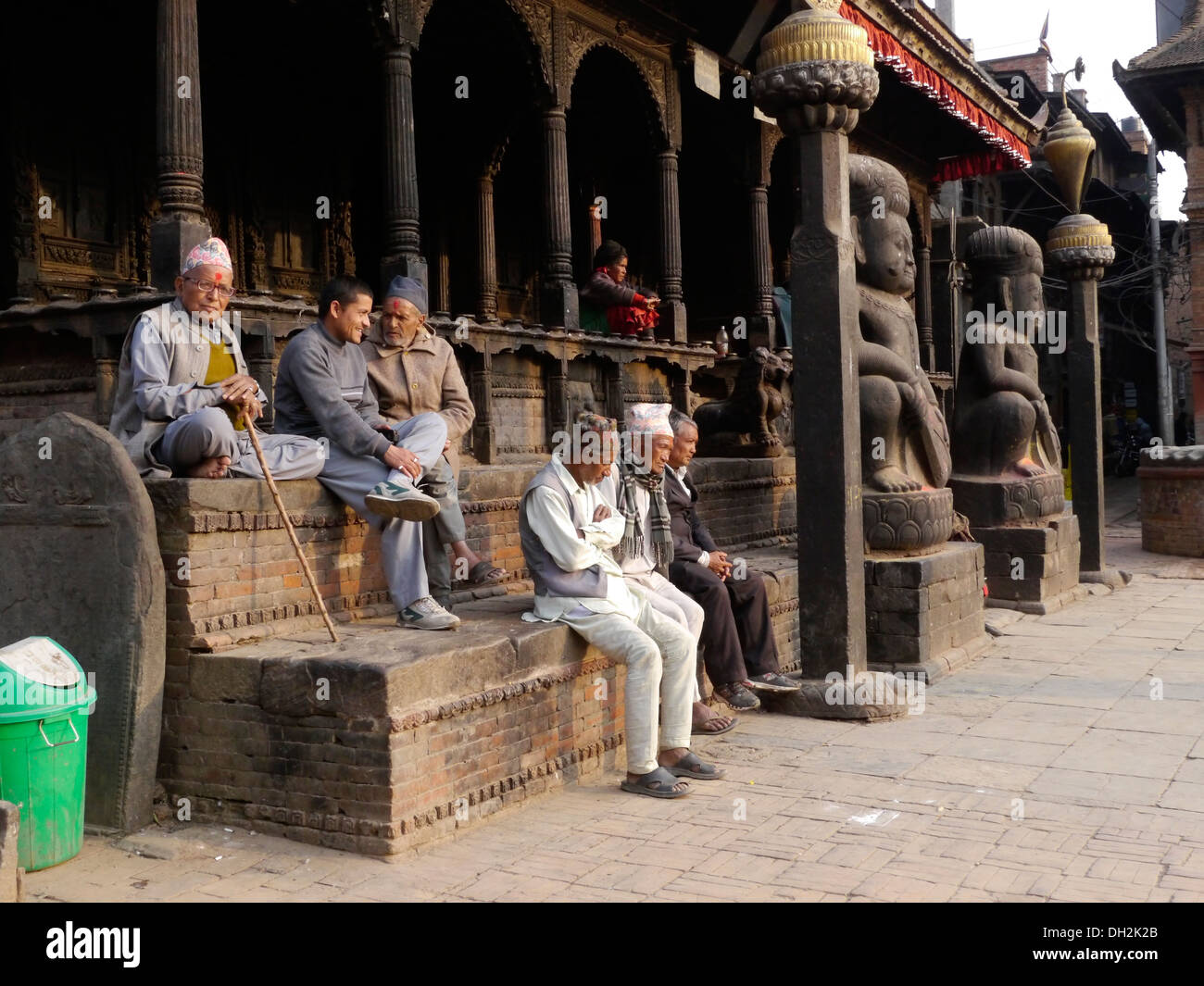 Bhimsen temple hindou, Bhaktapur, Vallée de Katmandou, Népal Banque D'Images