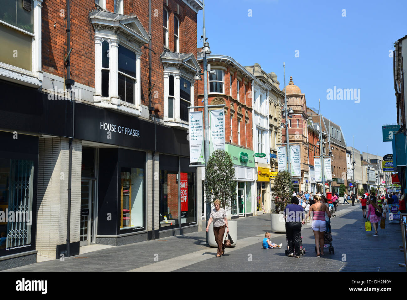 Victoria Street, Grimsby, Lincolnshire, Angleterre, Royaume-Uni Banque D'Images