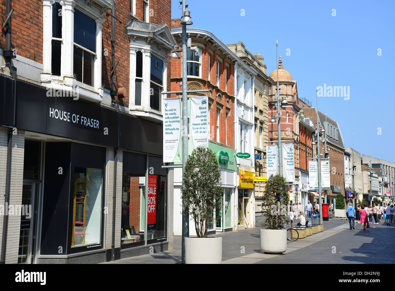 Victoria Street, Grimsby, Lincolnshire, Angleterre, Royaume-Uni Banque D'Images