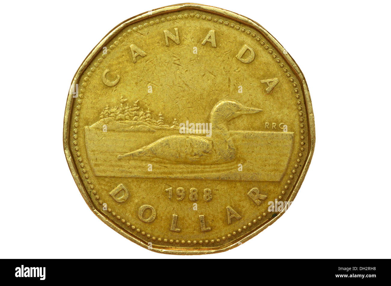 Pièce d'un dollar canadien Banque D'Images