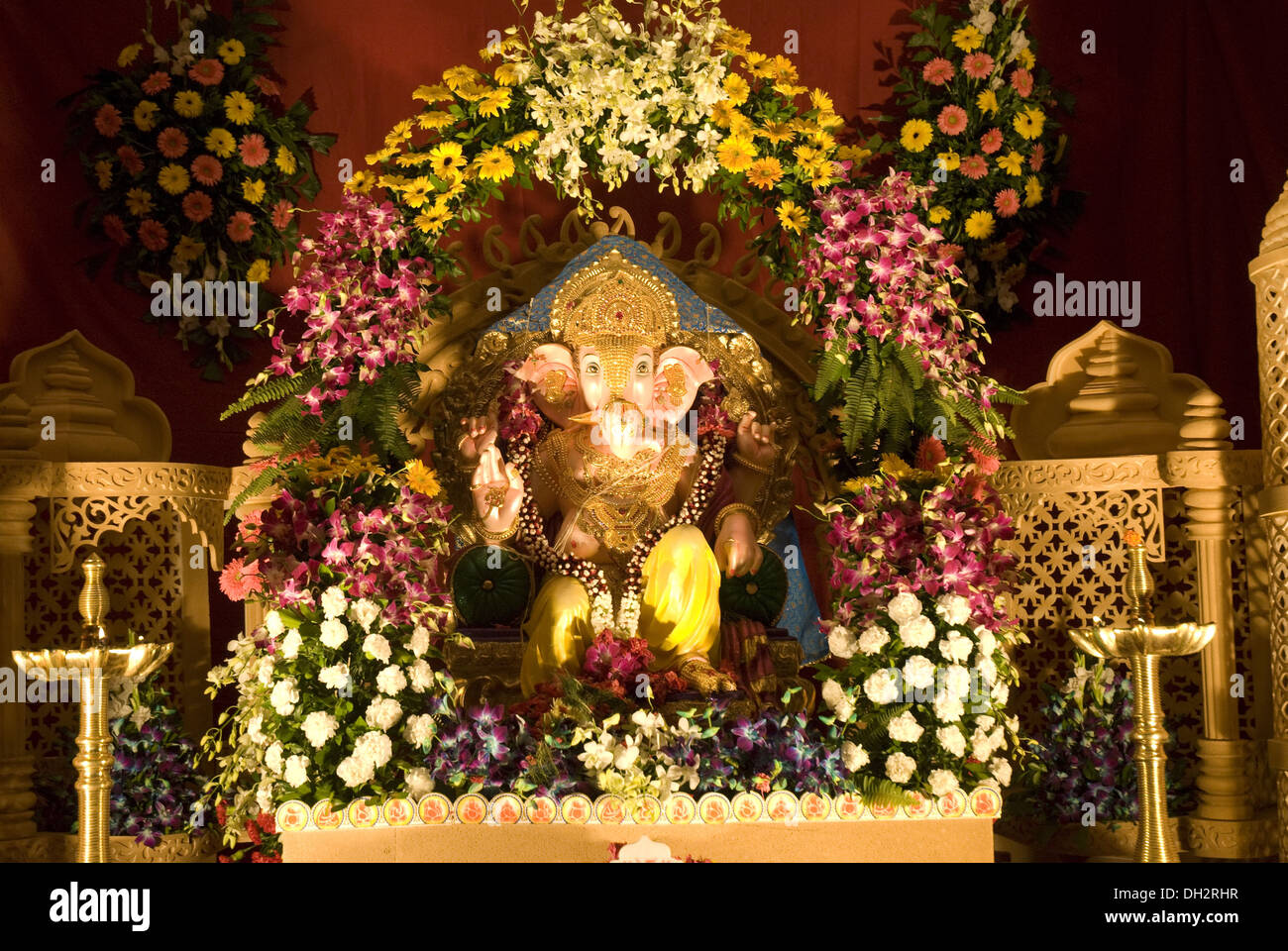Idole de Seigneur Ganesh a Parc Shivaji Mumbai Maharashtra Inde Dadar Banque D'Images