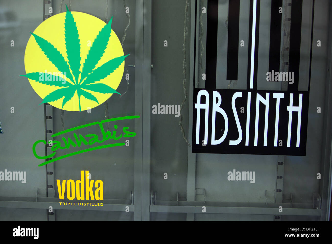 L'absinthe, le cannabis, la Bohême Prague, République Tchèque Banque D'Images