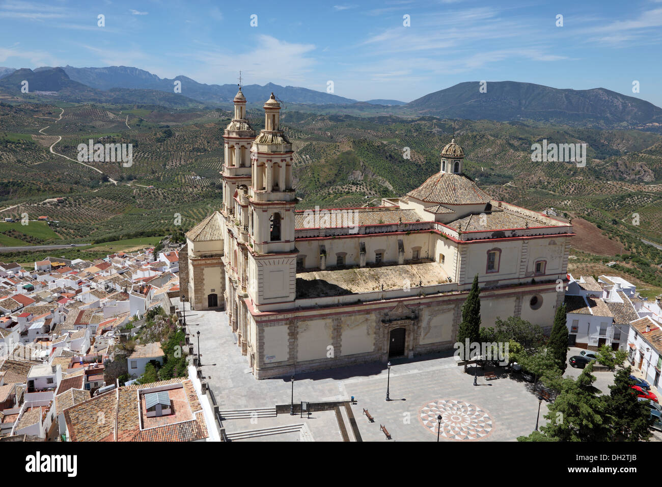 Cathédrale de Olvera, Andalousie, Espagne Banque D'Images