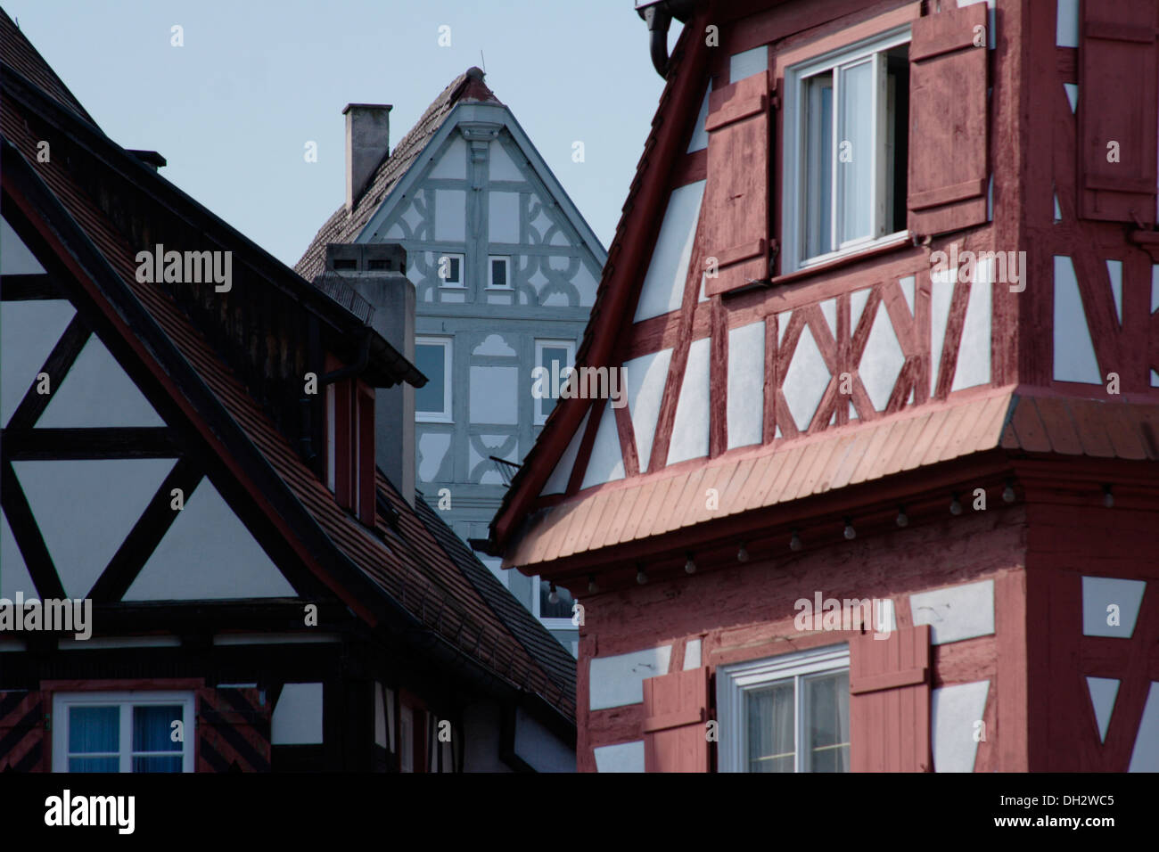 Allemagne, Bade-Wurtemberg, Waiblingen, maison, pignons, fenêtres, Deutschland, Haus, Giebel, Fenster Banque D'Images
