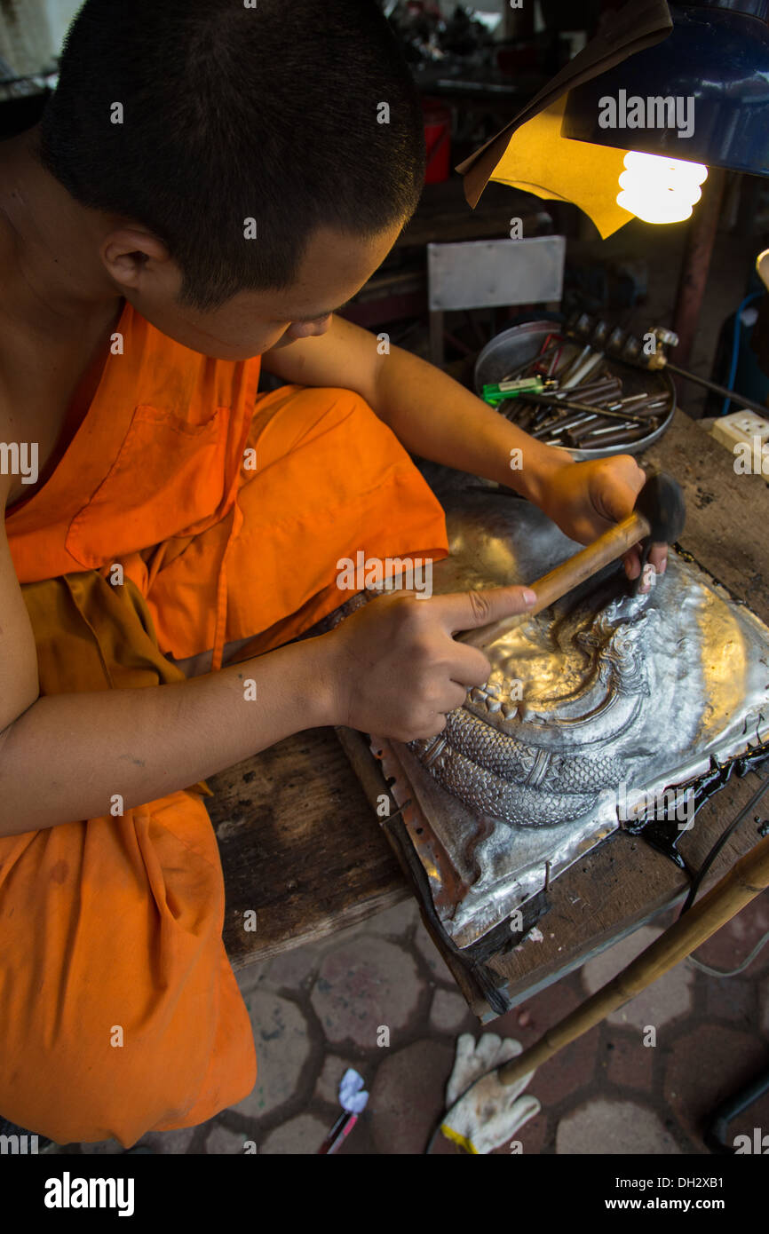 Wat Sri Suphan Atelier d'orfèvre Banque D'Images