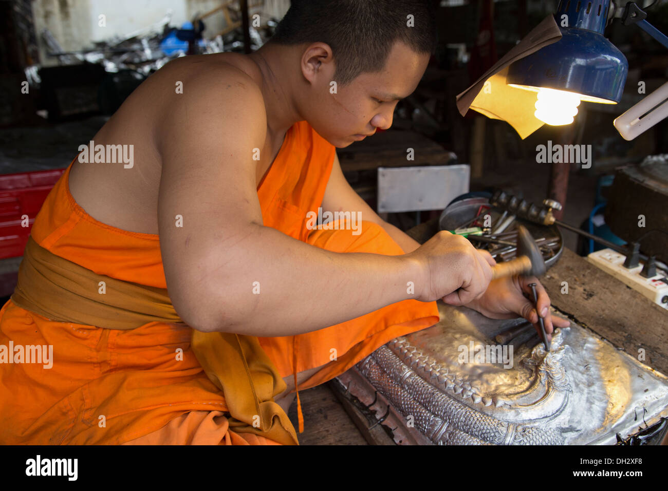 Wat Sri Suphan Atelier d'orfèvre Banque D'Images