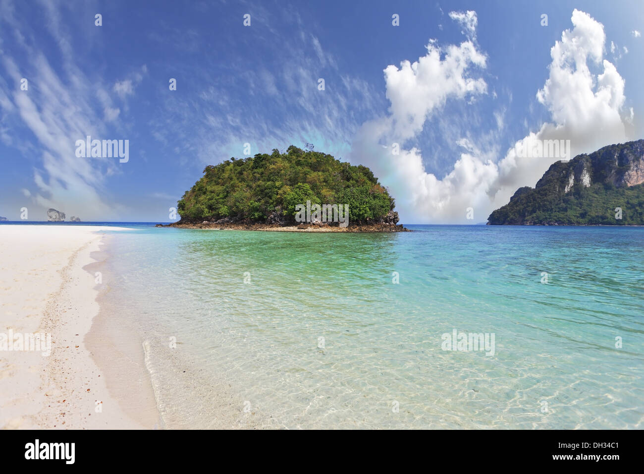 L'île verte ronde en Thaïlande Banque D'Images