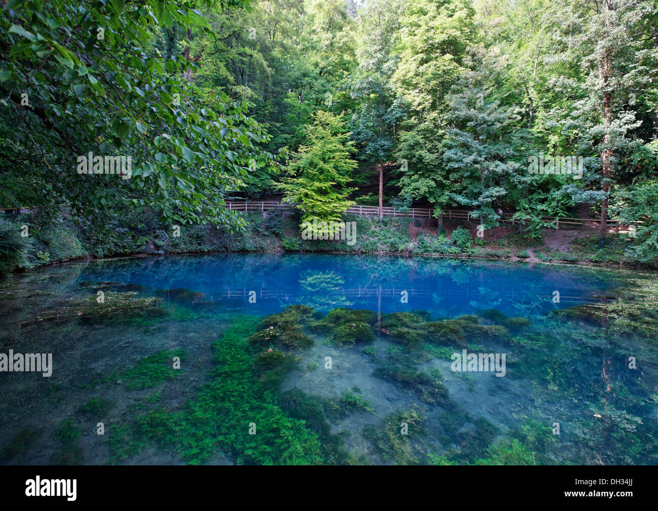 Allemagne, Bade-Wurtemberg, Blaubeuren, Bleu Pot, Deutschland, Bade-Wurtemberg, Blaubeuren, Blautopf Banque D'Images
