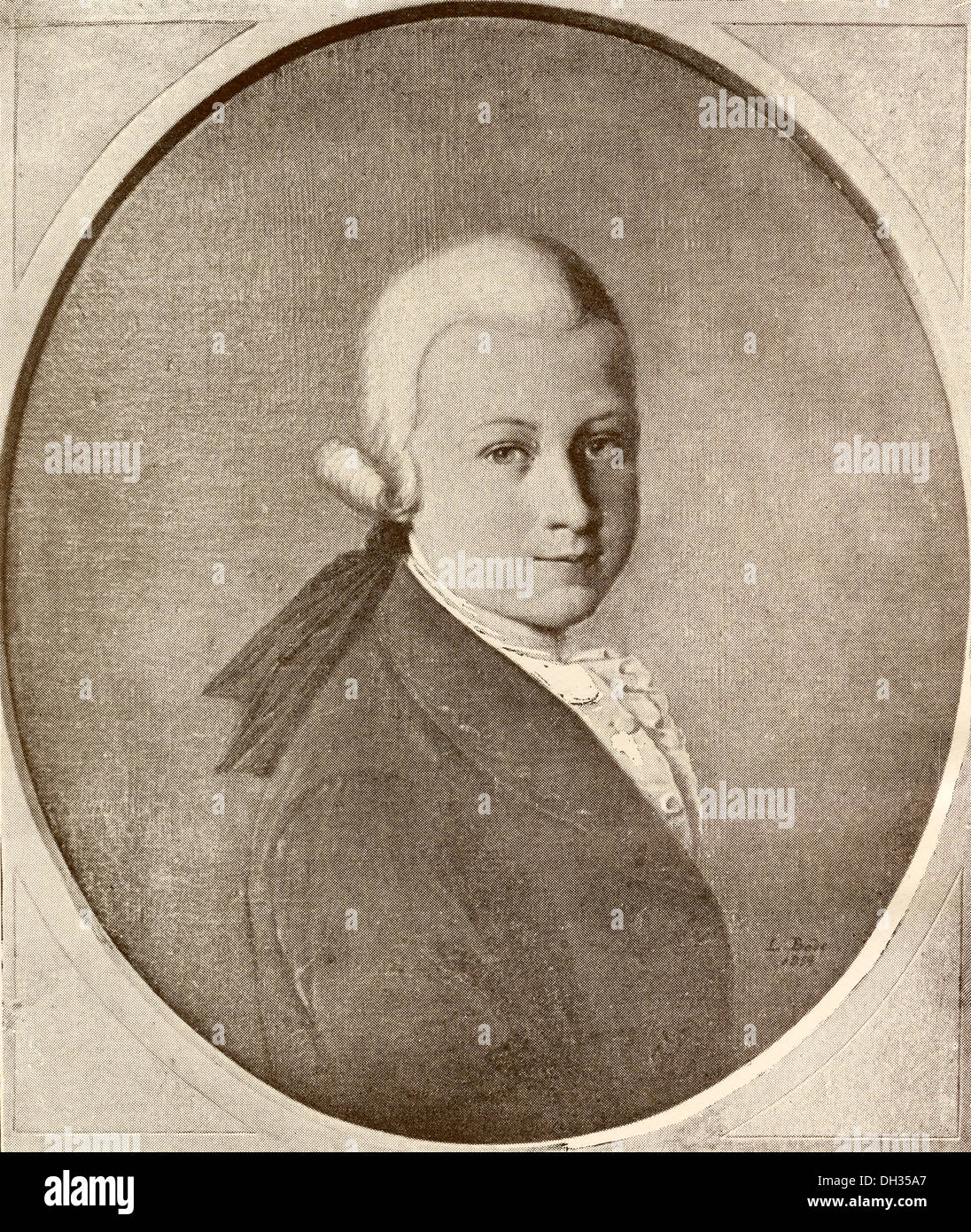 Wolfgang Amadeus Mozart, 1756 - 1791. Musicien et compositeur autrichien comme un enfant. Banque D'Images