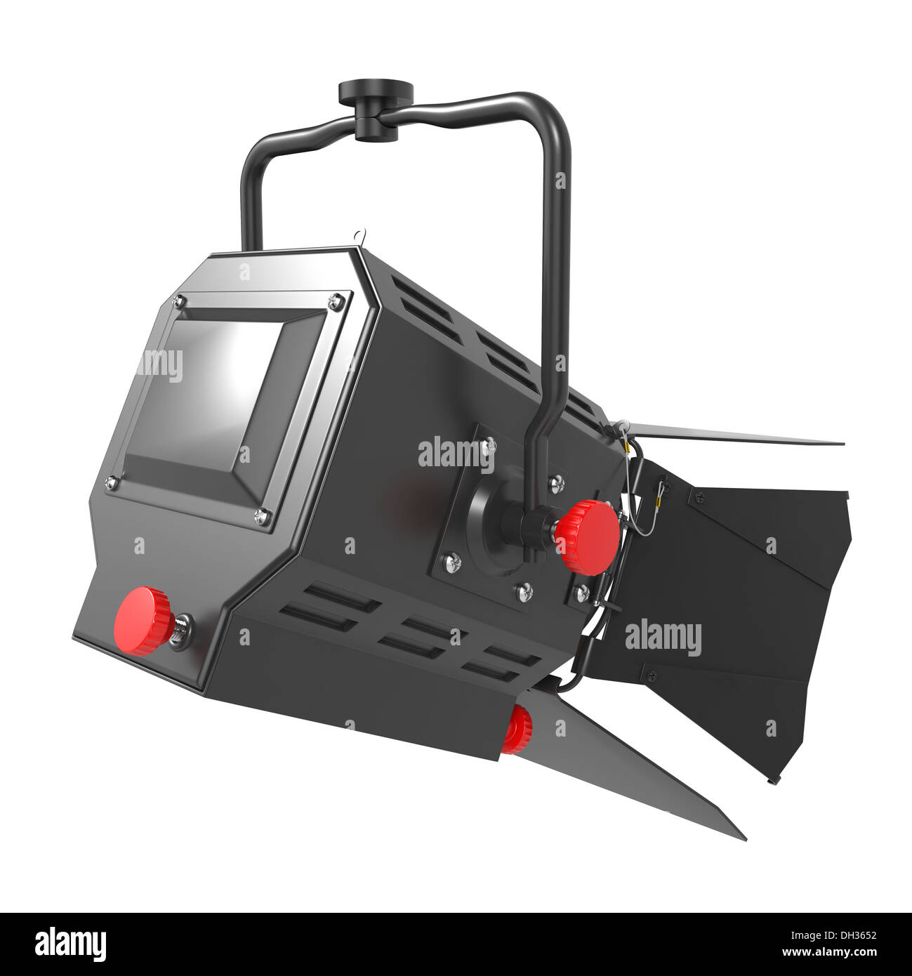 Studio Pleins feux sur fond blanc. 3d Banque D'Images