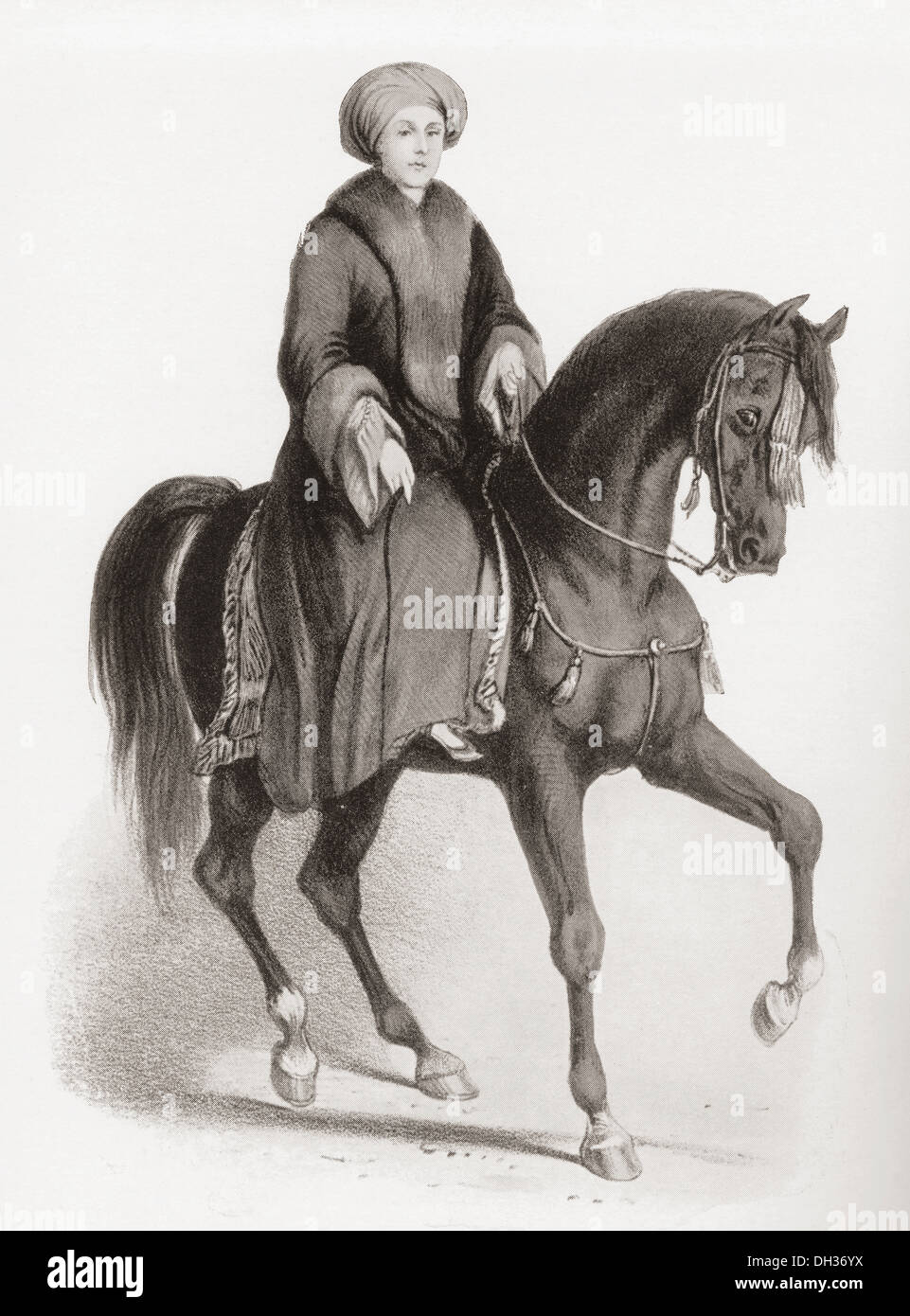 Lady Hester Lucy Stanhope, 1776 -1839. La socialite, aventurier, archéologue et traveler. Banque D'Images