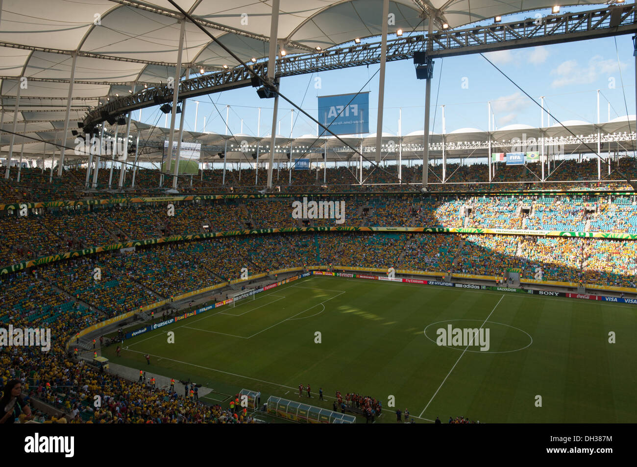 L'hôte de la Coupe du Monde 2014, le stade stade Fonte Nova, Salvador, Bahia, Brésil. Banque D'Images