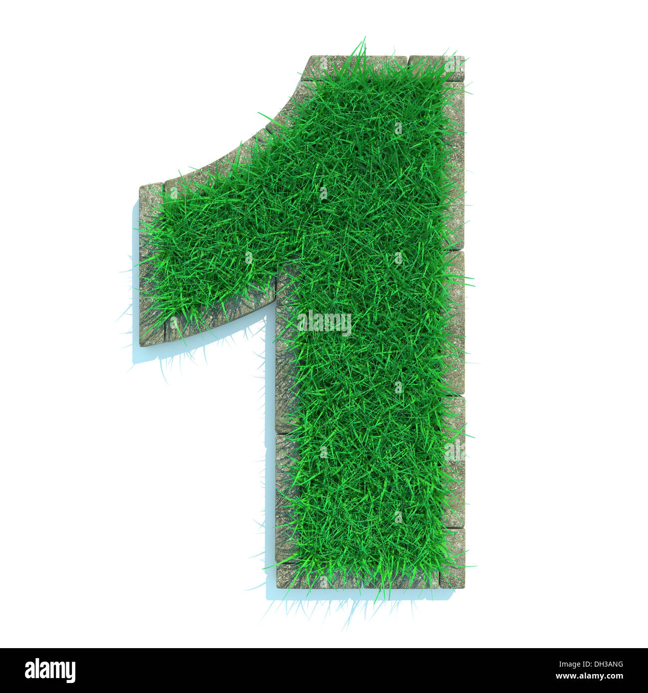 Nombre d'herbe illustration 3D render Banque D'Images