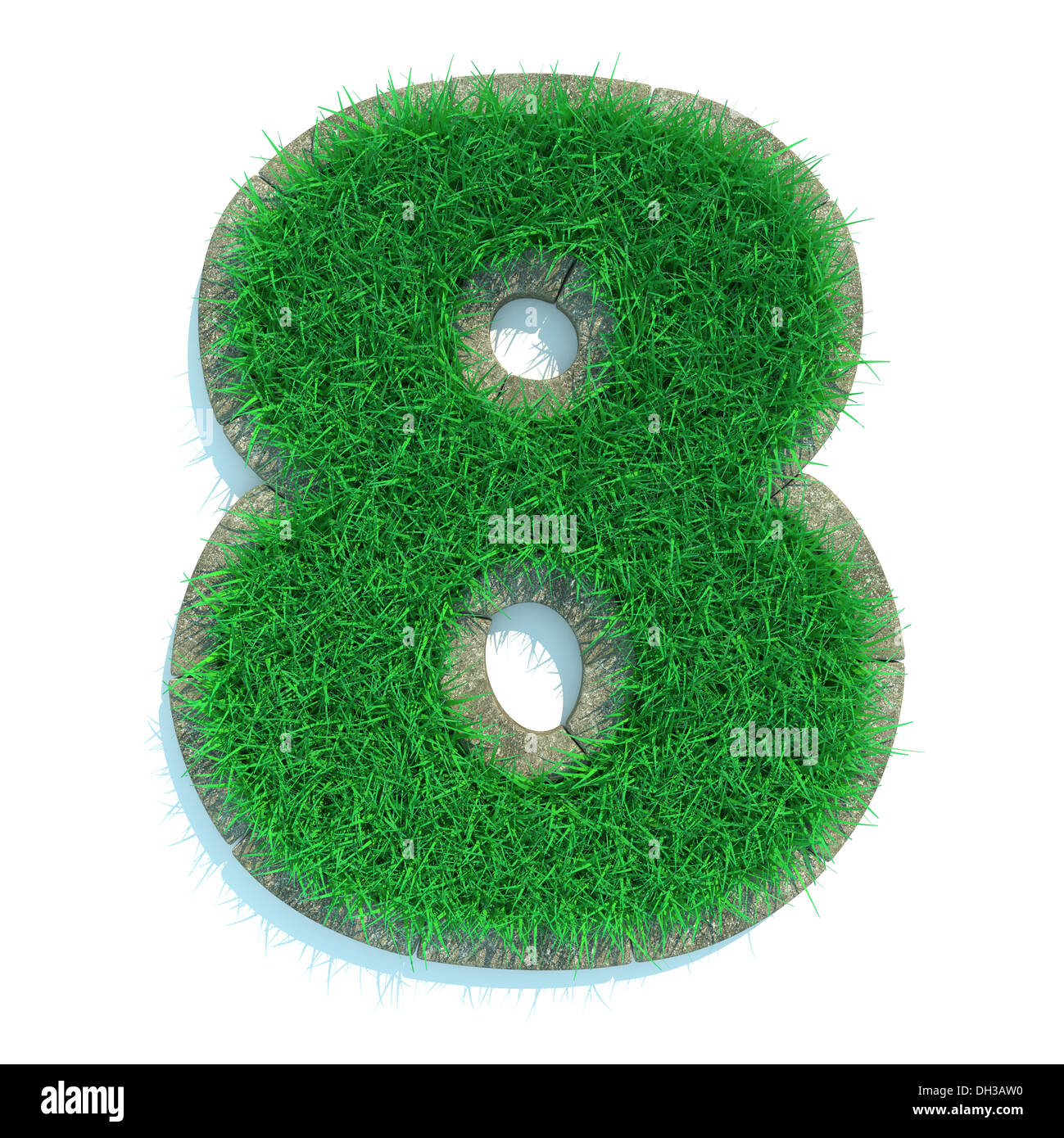 Nombre d'herbe illustration 3D render Banque D'Images