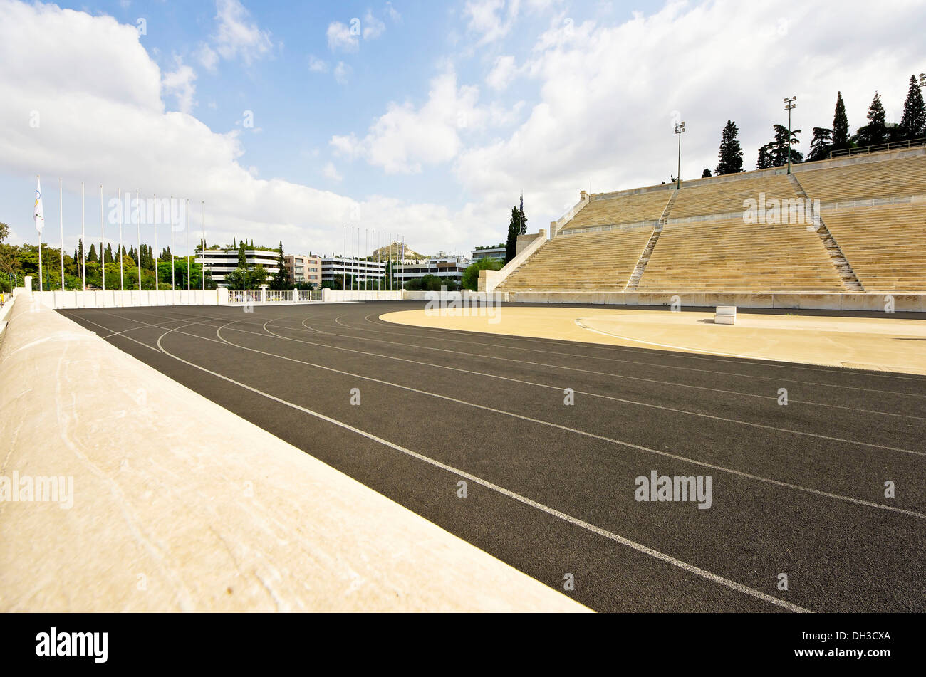 Stade Panathinaikos des premiers Jeux Olympiques modernes en 1896, Athènes, Grèce, Europe Banque D'Images