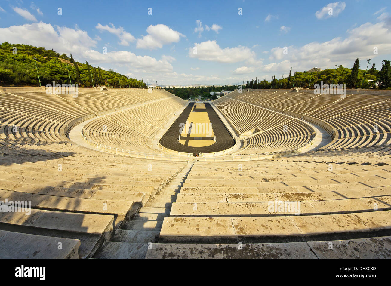 Stade Panathinaikos, des premiers Jeux Olympiques modernes en 1896, Athènes, Grèce, Europe Banque D'Images