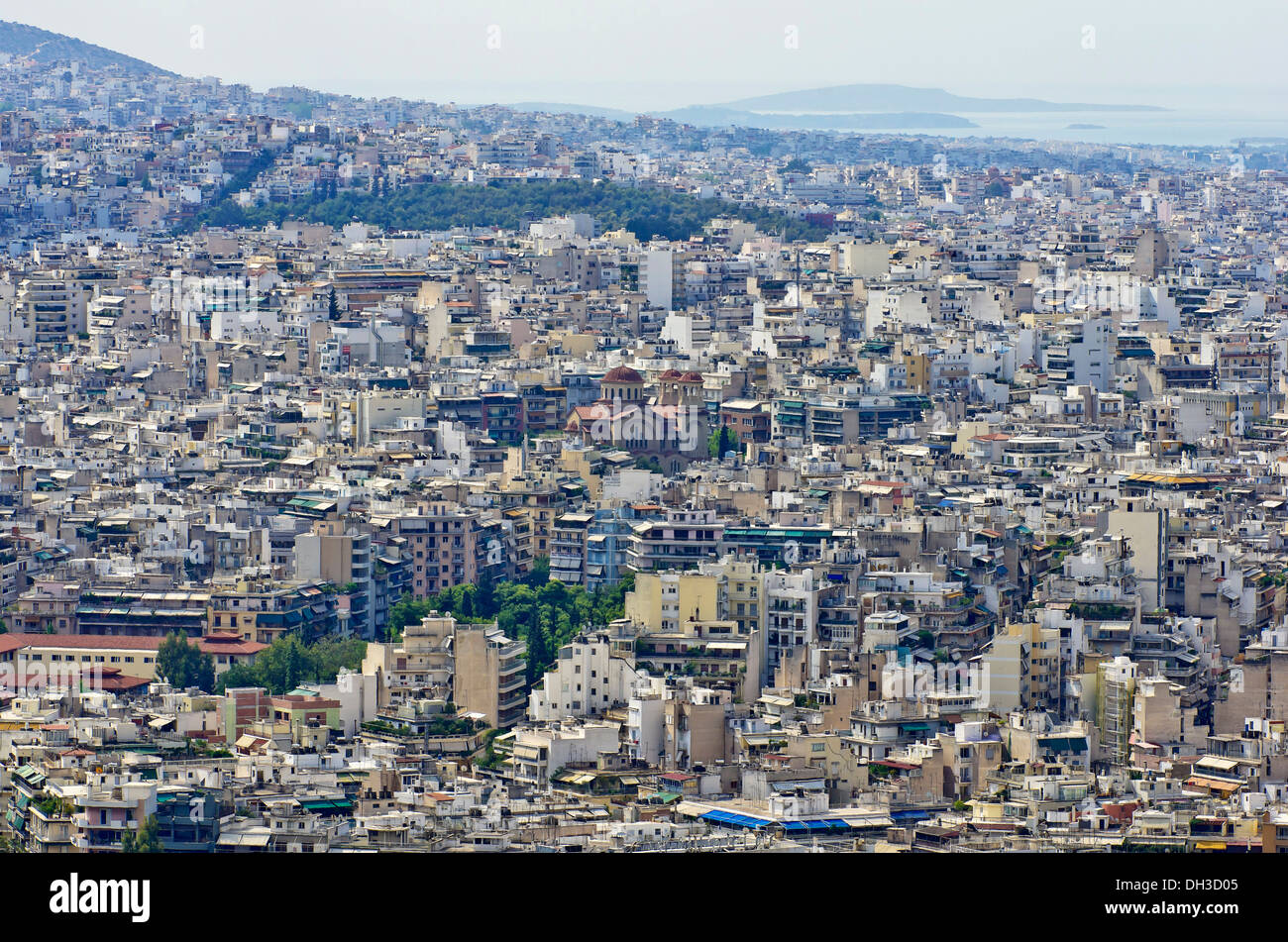 Vue d'Athènes comme vu du Mont Lycabette, Grèce, Europe Banque D'Images