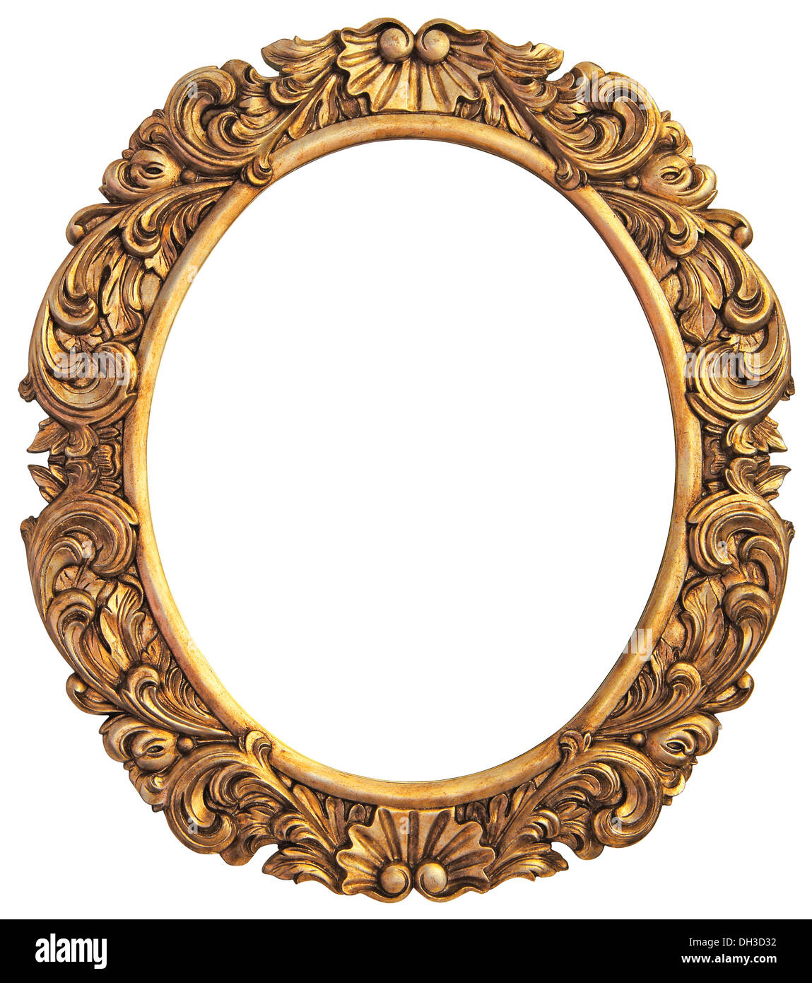 Doré antique Frame Isolated with Clipping Path Banque D'Images