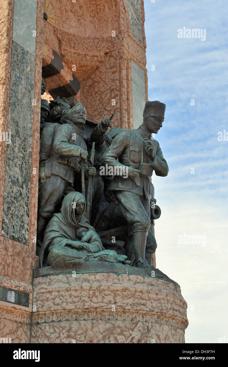Mémorial Atatürk, Place Taksim, Istanbul, Turquie 130916 31596  Banque D'Images