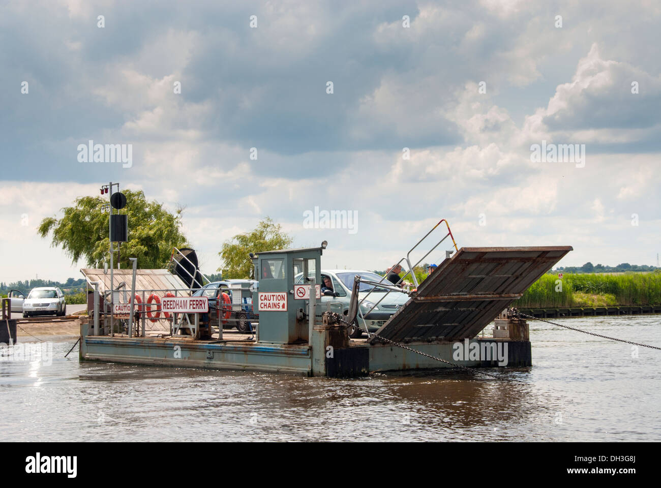 Reedham ferry, Norfolk Broads, Angleterre, Banque D'Images