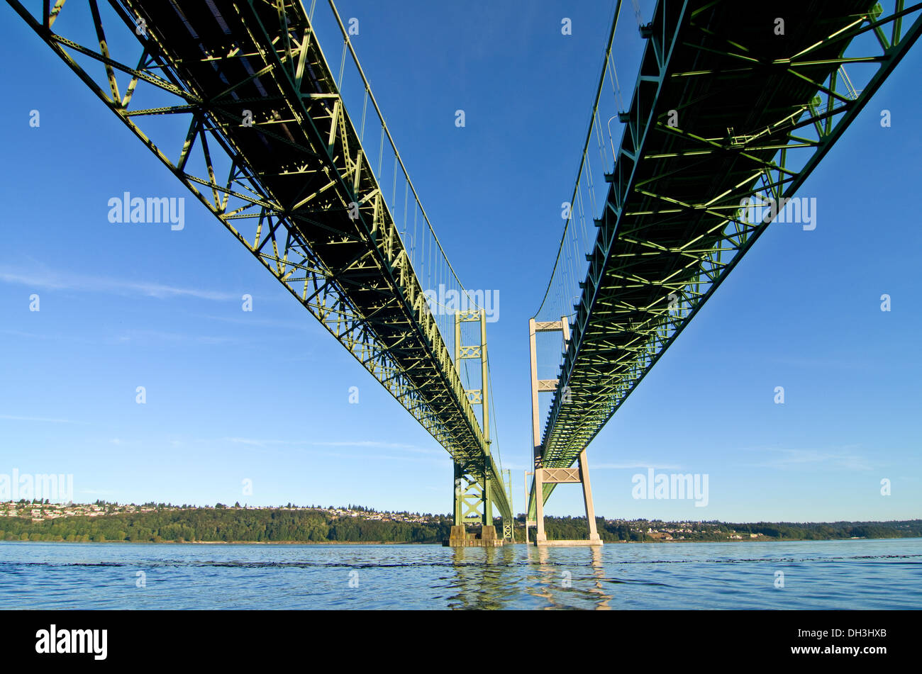 Narrows Bridge dans Tacoma Washington Puget Sound Banque D'Images