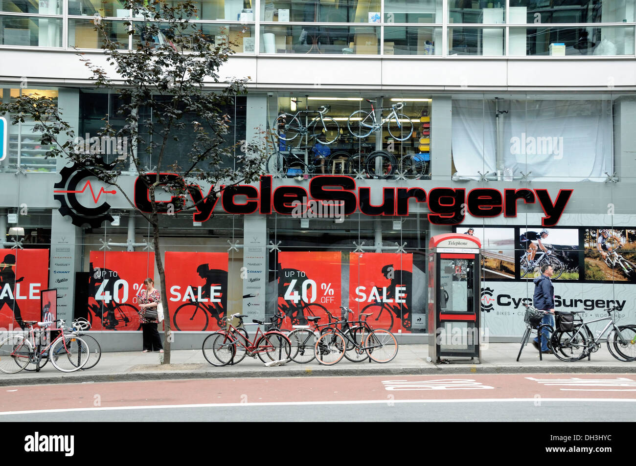 La chirurgie, cycle bike shop Holborn, London England UK Banque D'Images