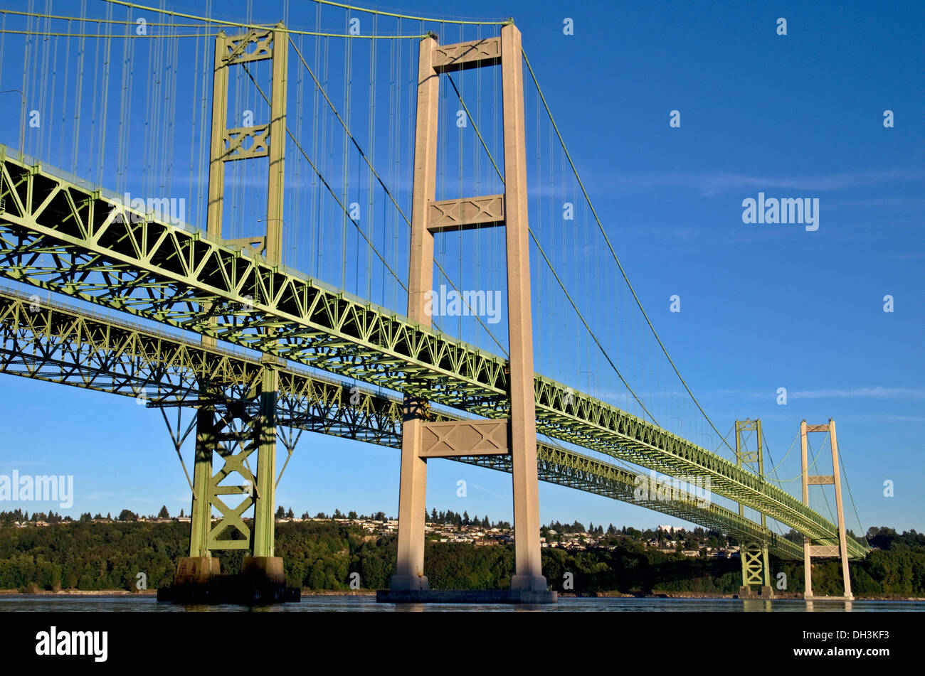 À Tacoma Narrows Bridge de l'État de Wa Puget Sound Banque D'Images