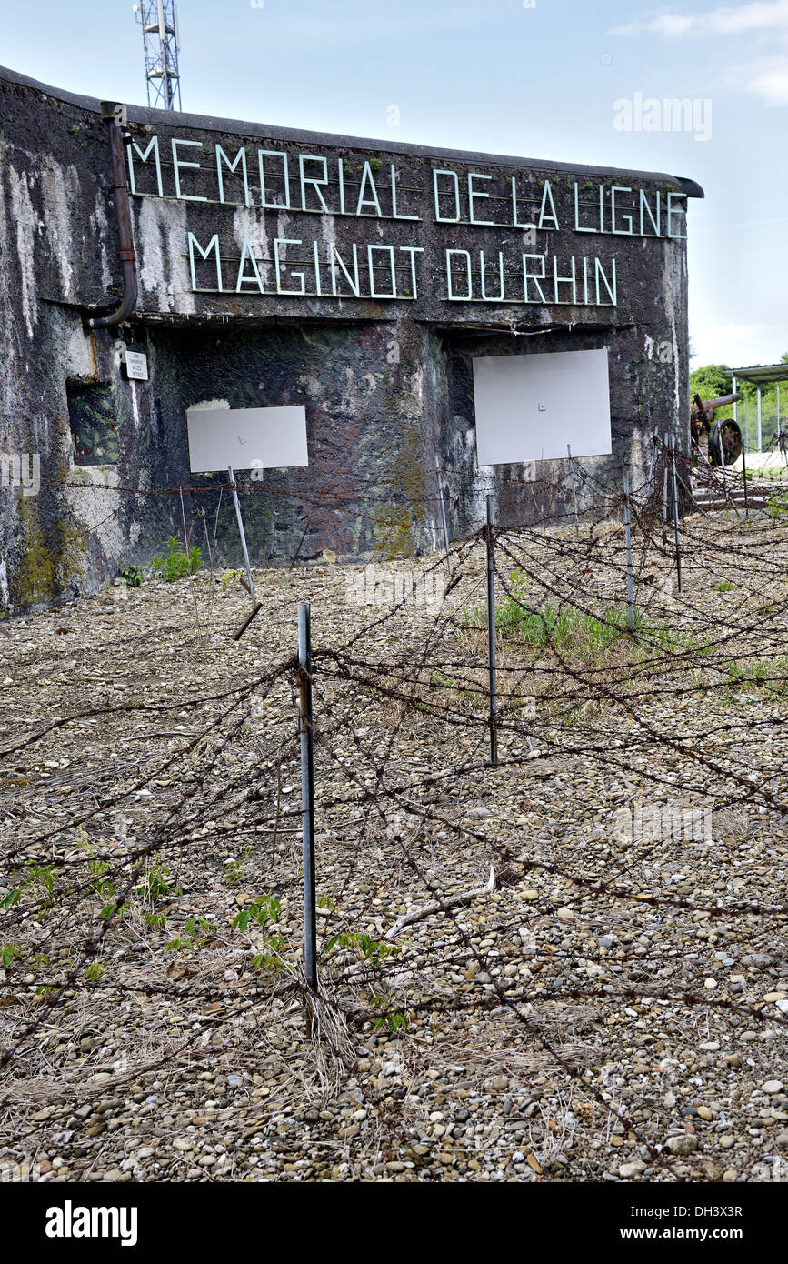 Marckolsheim bunker, ligne Maginot. Banque D'Images