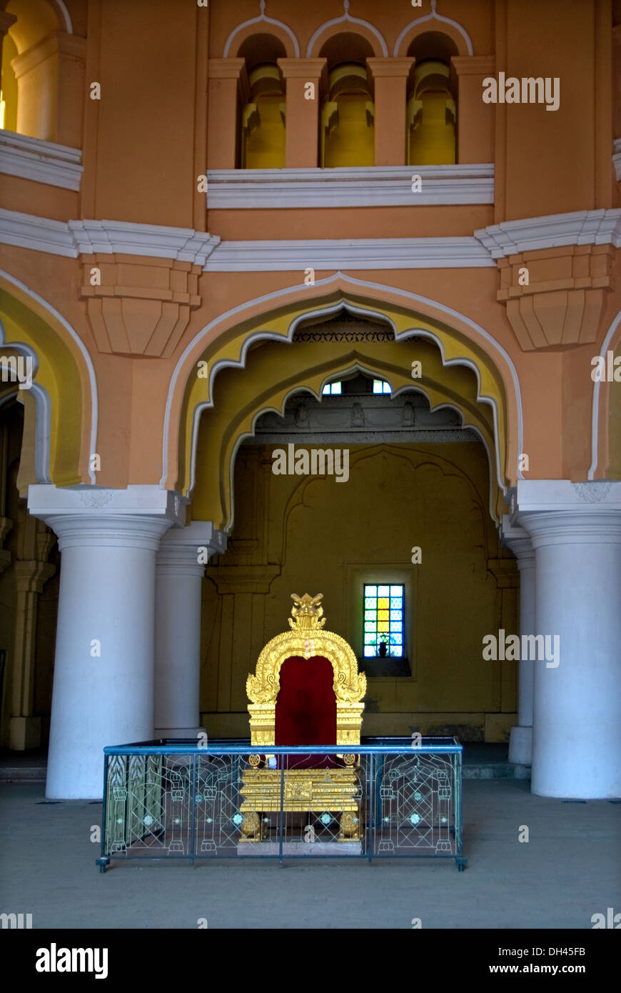 Au trône d'or Palais Thirumalai Naicker Kerala Inde Madurai Banque D'Images