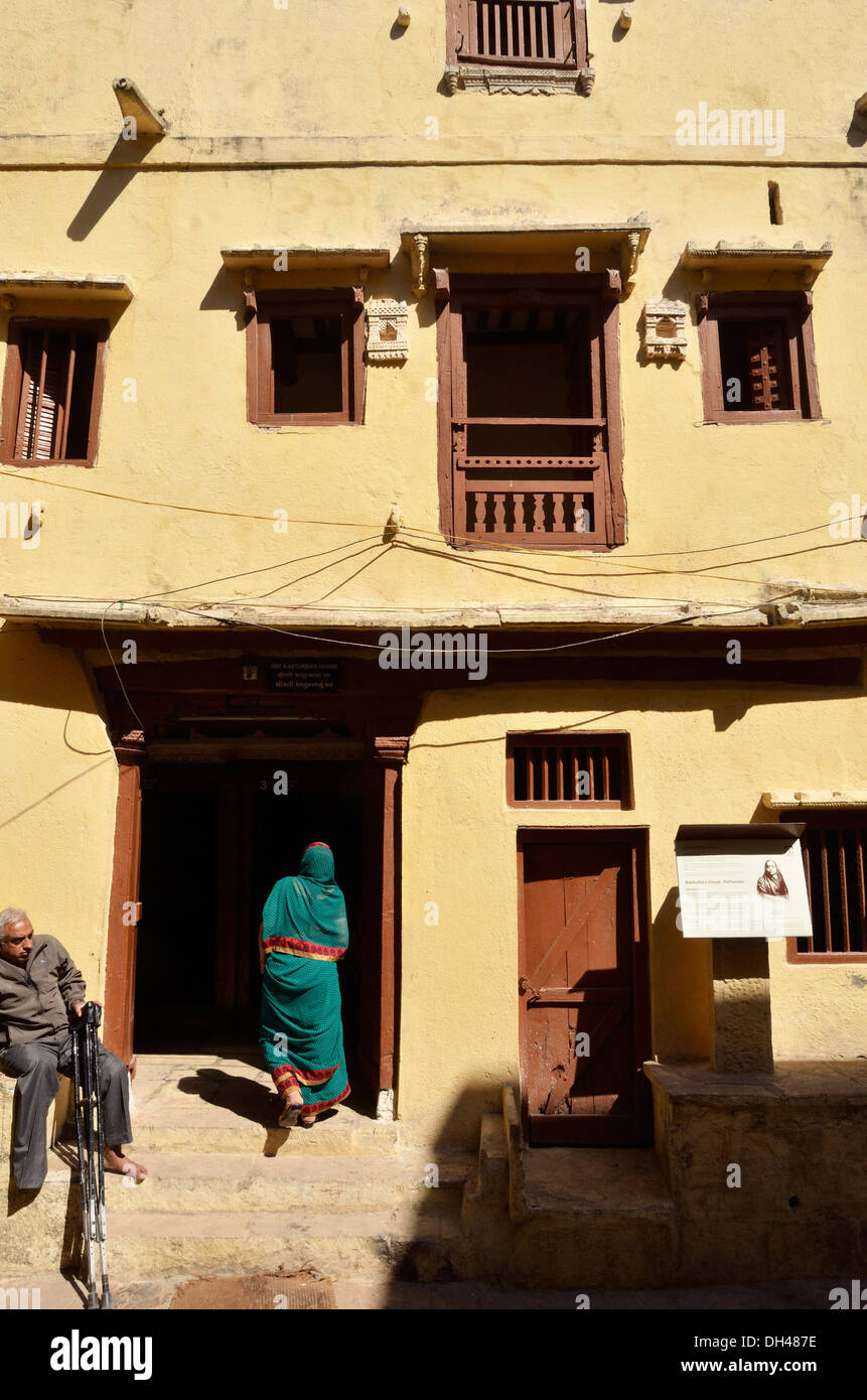 Katurba Gandhi maison natale ; épouse de Mahatma Gandhi ; Porbandar ; Gujarat ; Inde ; Asie Banque D'Images