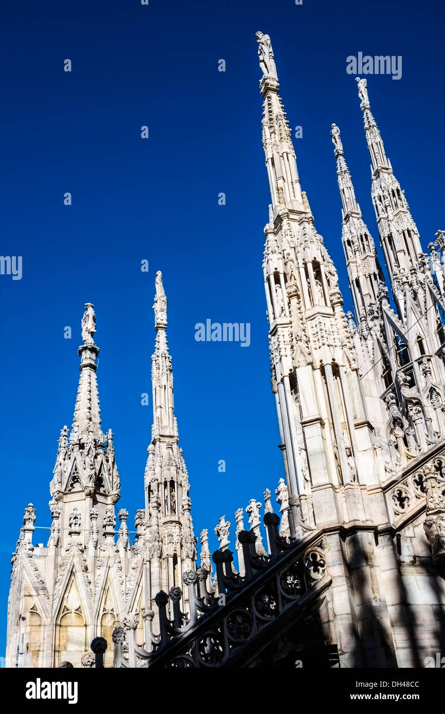 Détail de la cathédrale Duomo de Milan Banque D'Images