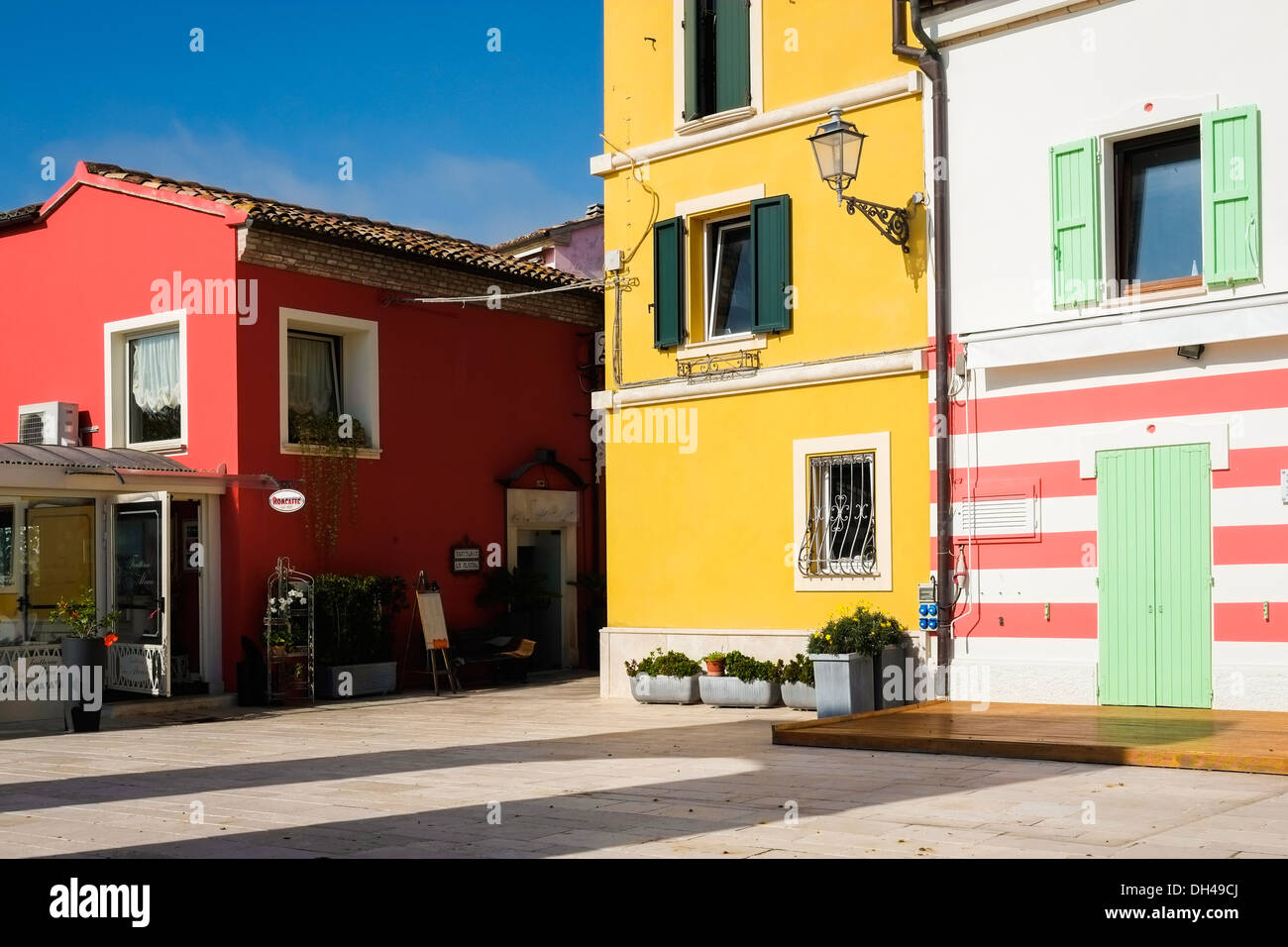 Square de Numana dans Riviera del Conero, Marches, Italie Banque D'Images