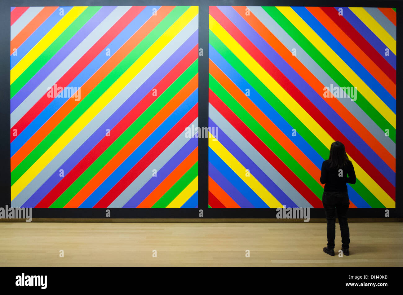 Mur Peinture Dessin # 1084 par Sol Lewitt au Stedelijk Museum à Amsterdam aux Pays-Bas Banque D'Images