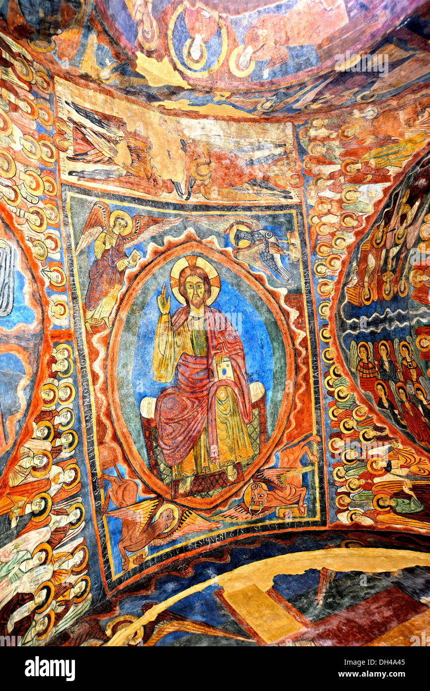 Fresco Saint Julien basilique Brioude Haute-Loire Auvergne Massif-Central France Banque D'Images