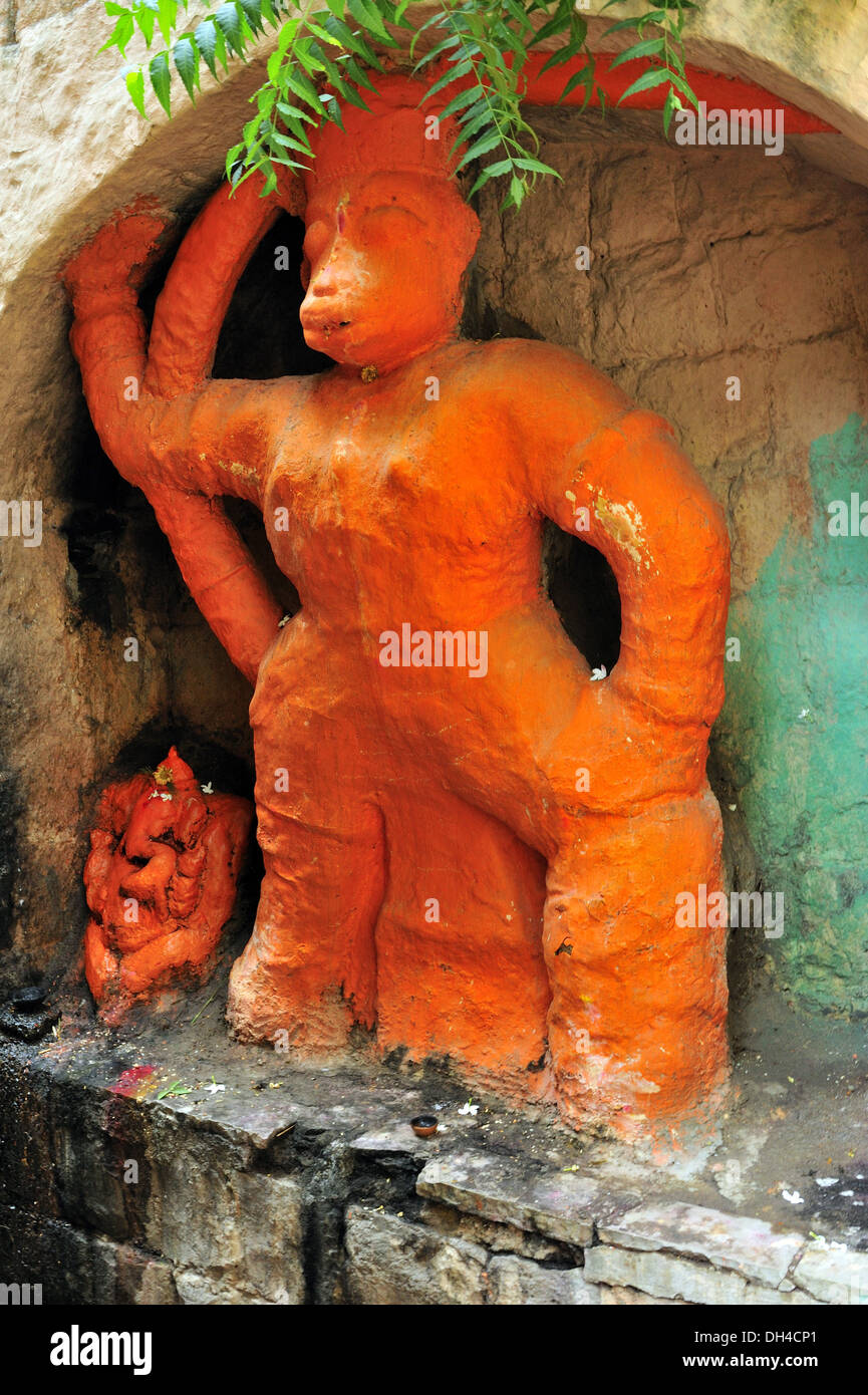 Statue de hanuman maharashtra Inde Asie beed Banque D'Images