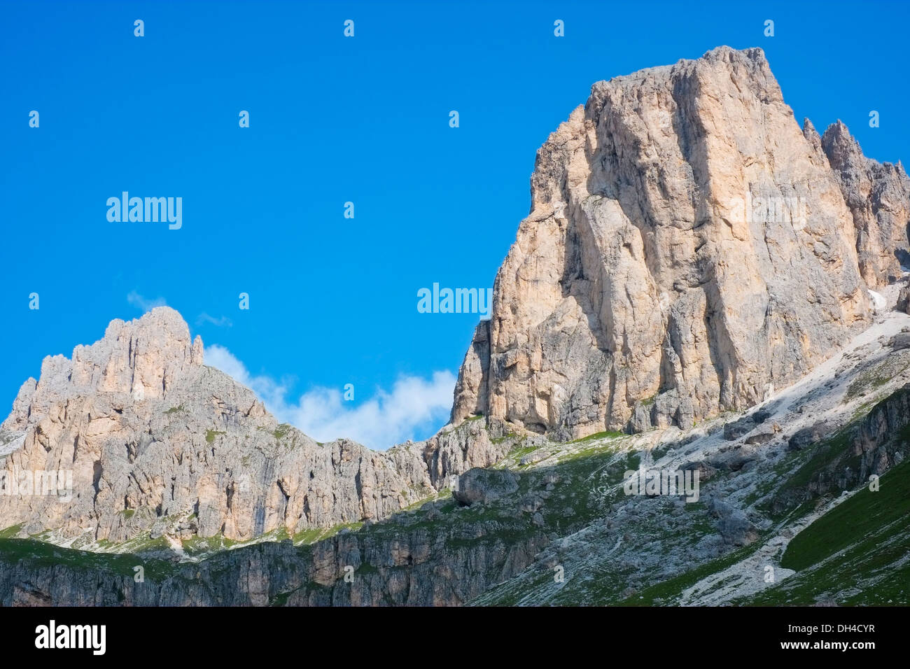 Montagnes des Dolomites Val di Fassa, Trentino, en Italie Banque D'Images
