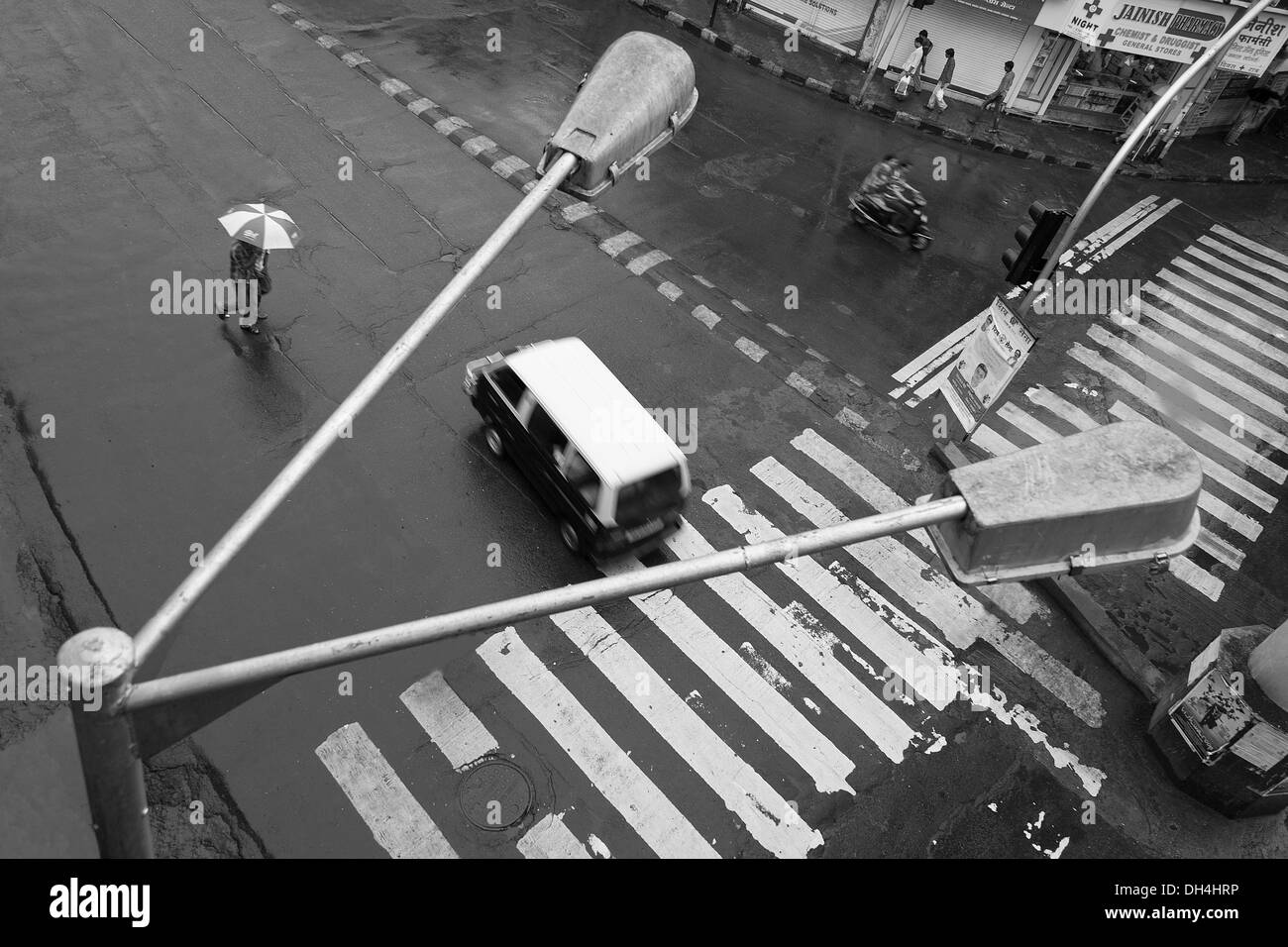 Zebra Crossing Grant Road Mumbai Maharashtra Inde Nana Chowk Asie Juin 2012 Banque D'Images