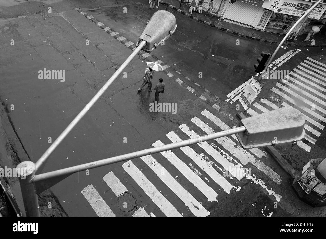 Zebra Crossing Grant Road Mumbai Maharashtra Inde Nana Chowk Asie Banque D'Images