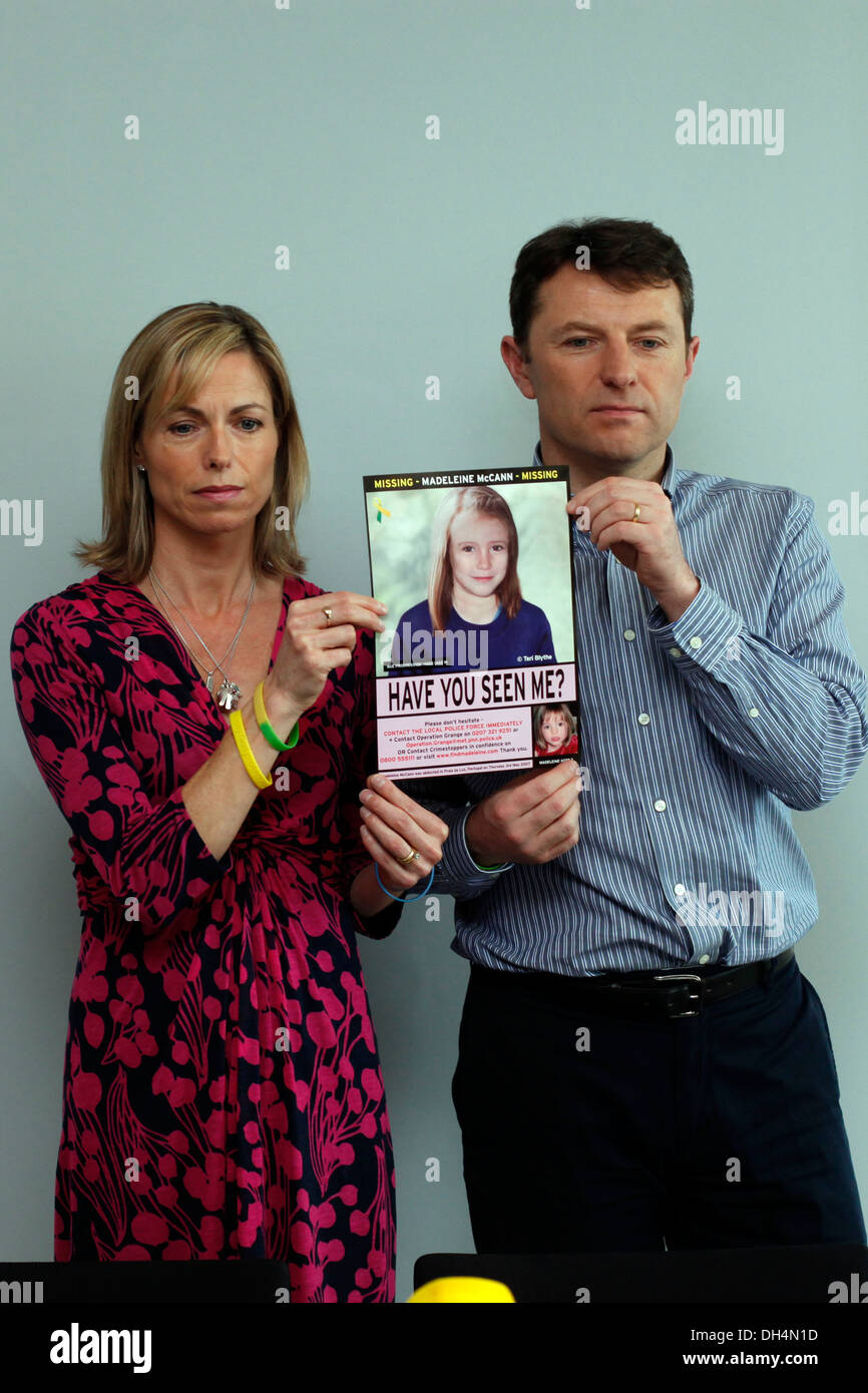 Les parents de Madeleine McCann, missing girl Kate (L) et Gerry McCann (R) Banque D'Images