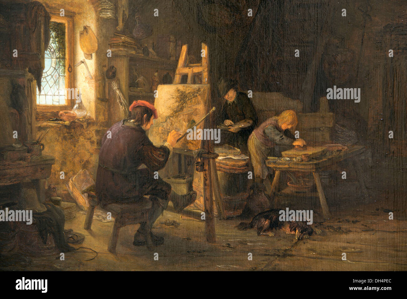 Pays-bas, Amsterdam, Rijksmuseum. L'atelier du peintre Adriaen van Ostade,, ca 1625 Banque D'Images